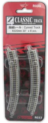 Zdjęcie produktu dla Rokuhan 7297033 Z z podkładami Tor zakrzywiony 30° 220 mm