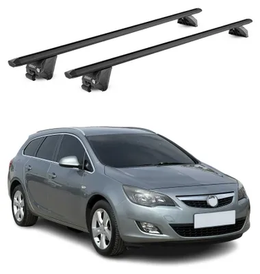 Produktbild von Dachträger für Opel Astra H Kombi 2007-2010 FL 100kg Aluminium Schwarz 2 tlg, KI-generiertes Bild