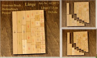 Produktbild von Ebert 612025 Bruchrechner/ Prozentrechner Länge - im Holztableau