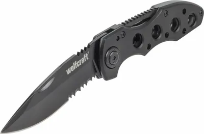 Productafbeelding van Wolfcraft vouwmes met getande lemmet van 75 mm