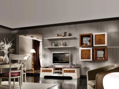 Obrázek produktu pro Wohnwand Wohnzimmer Set Vitrine Schrank Regal Set Wohnwände Regal Fernseh Wand