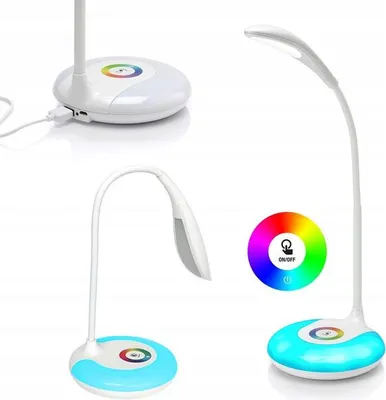 Zdjęcie produktu dla Verk 01726 Dotykowa lampa stołowa LED, 16 diod LED SMD, 256 kolorów
