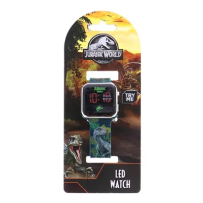 Produktbild von LED Uhr für Kinder Jurassic World, 24 Stunden Format und Datum