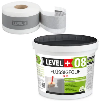 Produktbild von Dichtset Duschelement Dichtband Flüssigfolie 7kg Dichtset für Bad Dusche LEVEL+ SET01