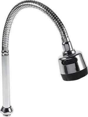 Produktbild von Avizar, 360° Küchenarmatur-Flexschlauch Doppelstrahl, Schwarz / Silber