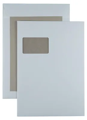 Produktbild von Kaenguruh C4 Papprckwandtasche,mit Haftklebung Abdeckstreifen holzfrei weiss 120g,hochgestelltes Fenster
