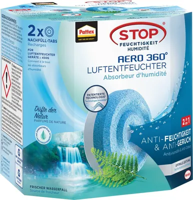 Zdjęcie produktu dla Pattex wkłady do osuszacza Aero 360 2x450g Fresh