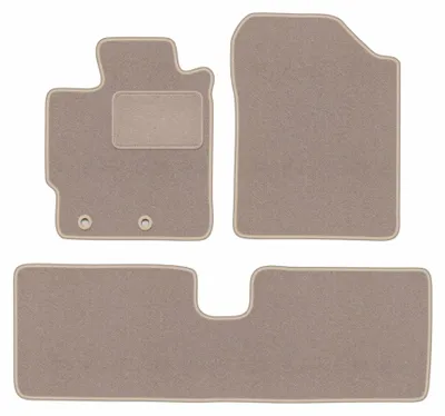 Produktbild von Velours-Fußmatten für Toyota Yaris III 2011-2019 (Benzyna) – 3-tlg, Beige, passgenau – Wielganizator LUX