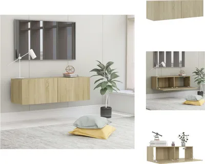 Image de vidaXL Armoire TV Chêne Sonoma 100x30x30 cm Bois composite - Meuble TV