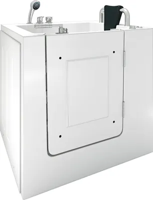 Produktbild von Sitzwanne Whirlpool Badewanne mit Tür S02WP-B-R 100x78cm