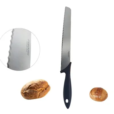 Produktbild von 35cm FISKARS Brotmesser Kochmesser Schneidemesser Softgriff Stahlklinge
