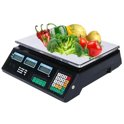 Produktbild von Digitale Handelswaage, 40 kg Kapazität, präzise 5 g Teilung, doppelseitiges LED-Display ,