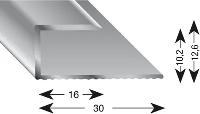 Produktbild von Kügele Gleitabschlussprofil U-Profil Übergangsleiste 10/1000mm Alu silber eloxiert