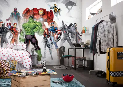 Produktbild von Komar Vlies Fototapete "Avengers Unite" - Größe: 500 x 280 cm (Breite x Höhe) - 10 Bahnen