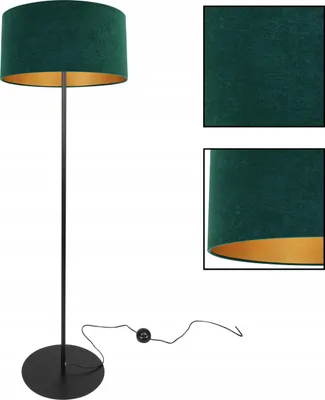 Produktbild von Stehlampe, Dreibein, Chrom, Samtlampenschirm
