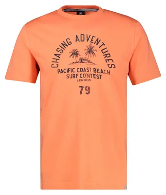 Produktbild von Lerros Übergröße T-Shirt modisch orange Beachprint