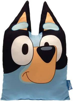 Produktbild von Bluey - Gefülltes Kissen, Gesicht TA9751 (50 cm x 35 cm) (Blau/Schwarz/Braun)