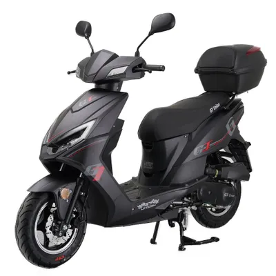 Produktbild von Motorroller Sonic 50 ccm 45 km/h, Euro 5 mattschwarz mit Top Case GT Union