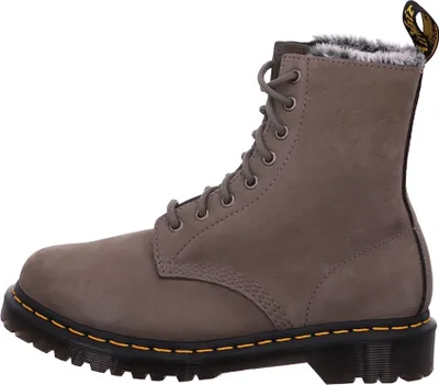 Image de Dr. Martens 1460 Serena Bottes à lacets en nubuck doublé de fourrure synthétique en Gris - undefined / Gris