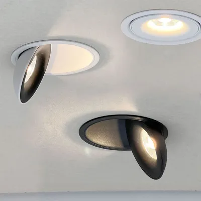 Produktbild von LED Einbaustrahler schwenkbar & Dimmbar, Farbe:Weiß/Schwarz