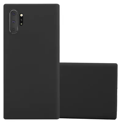 A black phone case is shown on a white background.