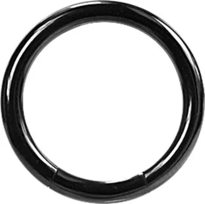 Immagine prodotto di Anello a segmenti nero in titanio G23 lucido per naso e labbra BK-TBCRS 1,2 mm - 10,0 millimetri