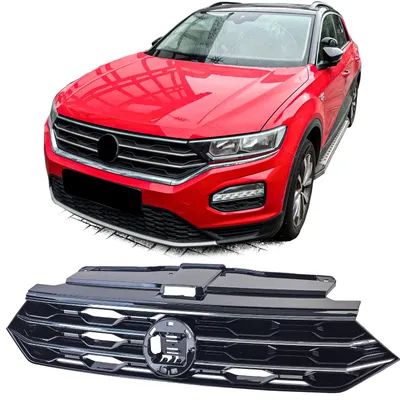 Obrázek produktu pro Sportovní maska chladiče, černá s chromovanými detaily, pro Volkswagen T-Roc od roku 2017