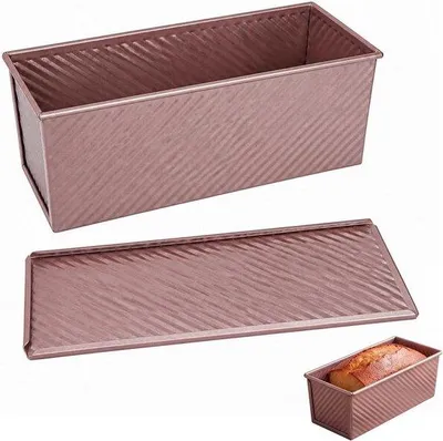 Zdjęcie produktu dla Forma do pieczenia chleba i wypieków, z pokrywką, 1000 g, prostokątna, z powłoką antyprzywierającą, idealna do pieczenia chleba, bułek i kanapek
