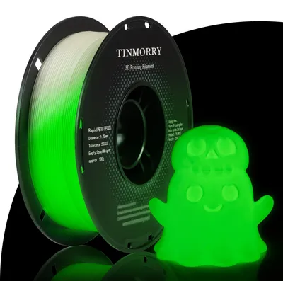 Obrázek produktu pro 3D tiskový filament PETG, luminiscenční zelený, 1,75 mm, 1 kg, pro 3D tisk