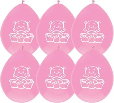 Produktbild von Haza Luftballons Geburtsmädchen Tasche und 6 Stücke
