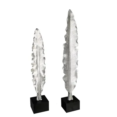 Produktbild von Skulptur Silverleaf 74 x 13 cm| Wohnaccessoires