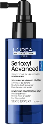 A bottle of L'Oréal Serioxyl Advanced hair serum.