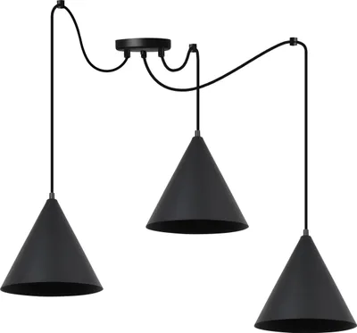 Produktbild von Hängelampe Spider Soho Schwarz 3-flammig 25cm E27