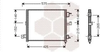 Produktbild von VAN WEZEL 82005062 Kondensator Klimaanlage Klimakondensator für HYUNDAI ATOS (MX)