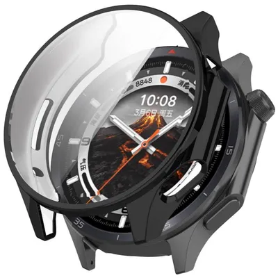 Produktbild von Für OnePlus Watch 3 Electroplated Full Cover TPU Watch Schutz Hülle Schwarz
