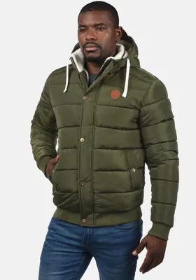 Produktbild von BLEND BHFrederico Herren Winterjacke Steppjacke warme Jacke gefüttert mit Kapuze Kordelzug Eingrifftaschen Regular fit