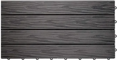Produktbild von 39 Stück WPC Fliesen für Balkon und Terrasse 30x60cm Kunststoff Holzfliesen DIY