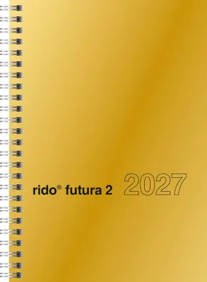 Produktbild von rido/idé 7021121917 Buchkalender Mod. futura 2 2027 A5, Karton, gold
