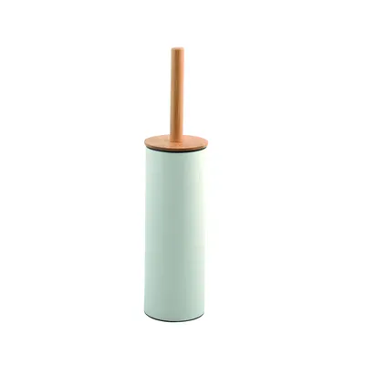 Produktbild von Spirella WC Bürste Adonis, Bambus Deckel, Silikon Bürstenkopf, Weiß, 9x39cm