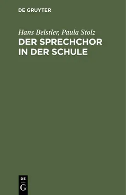 Produktbild von Der Sprechchor in der Schule