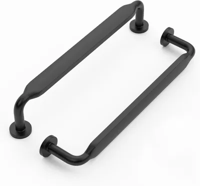 Productafbeelding van 6 Stuks Zwarte Keuken- en Meubelhandgrepen 128mm