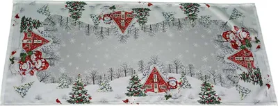Produktbild von Tischläufer JUNA Schneemänner Weihnachten 40 x 90 cm Polyester
