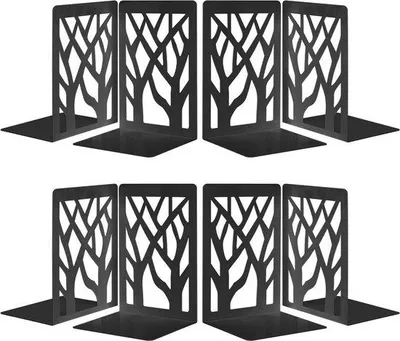Produktbild von Famanu Bücherstützen aus Metall - Schwarz, 4 Paar