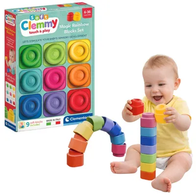 Produktbild von Clementoni® Clemmy Magischer Regenbogen Bausteine 9St. Weich Sensorisch 17604