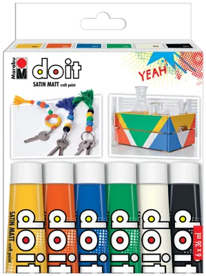 Produktbild von Marabu Acrylfarben-Set DO IT Craft Paint 6 x 36 ml
