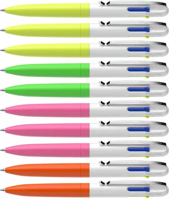 Image de Schneider TAKE 4 Neon Stylo bille rétractable 4 couleurs