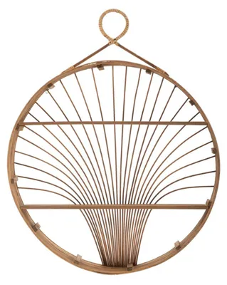 Image de FURNLUX Étagère murale Fuji Marron 61cm / Couleur principale : Marron / Dimensions : 61 x 76 x 11 cm