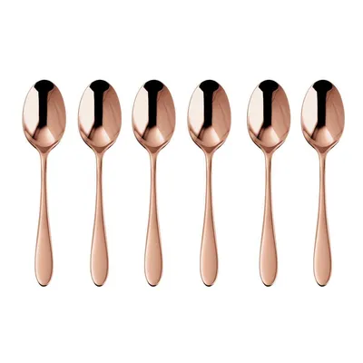 Produktbild von Sambonet Velvet Edelstahl/PVD Kupfer Mokkalöffel Set 6