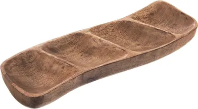 Produktbild von Snackteller aus Holz, geteilt, MANGO, 35x11 cm