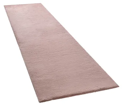 Produktbild von Hochflor Teppich Läufer Flur Schlafzimmer Shaggy Flauschig Kunstfell Einfarbig Grösse 80x300 cm
